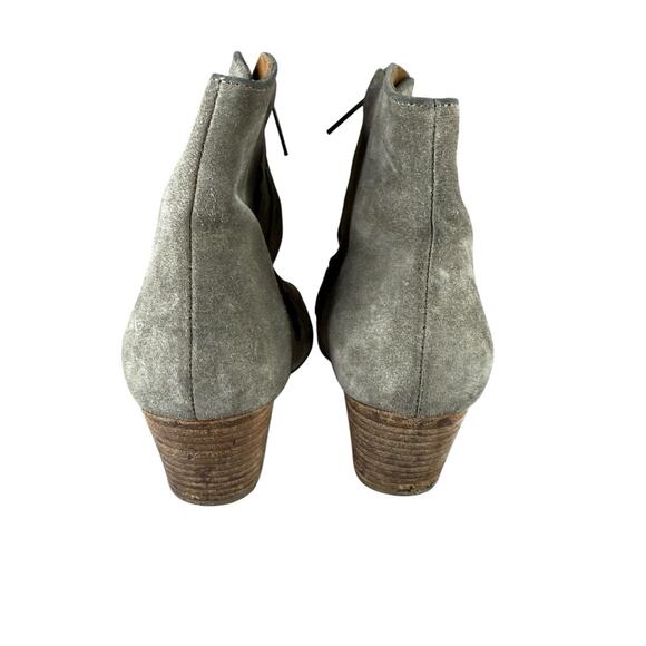 Isabel Marant Dicker Ankle Boots Gray Green Suede Western Style 37 / US 7 - Picture 6 of 9